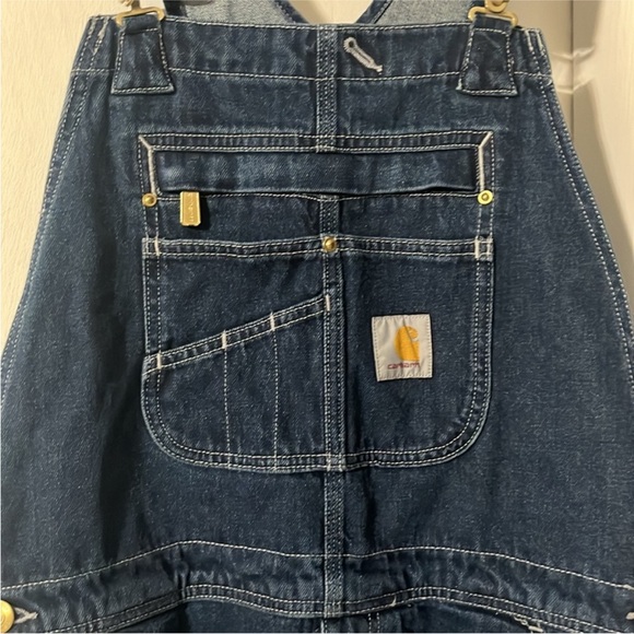 Carhart men's LOOSE FIT DENIM BIB OVERALL - Picture 2 of 11